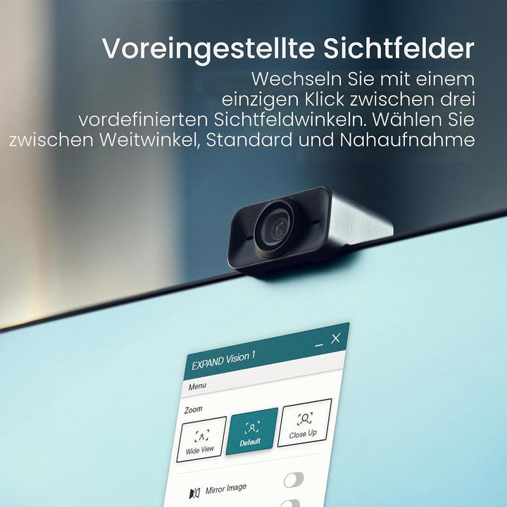 EPOS Expand Vision 1, 4k USB Webcam Microsoft Teams und Zoom Zertifiziert mit Noise Canceling Mikrof