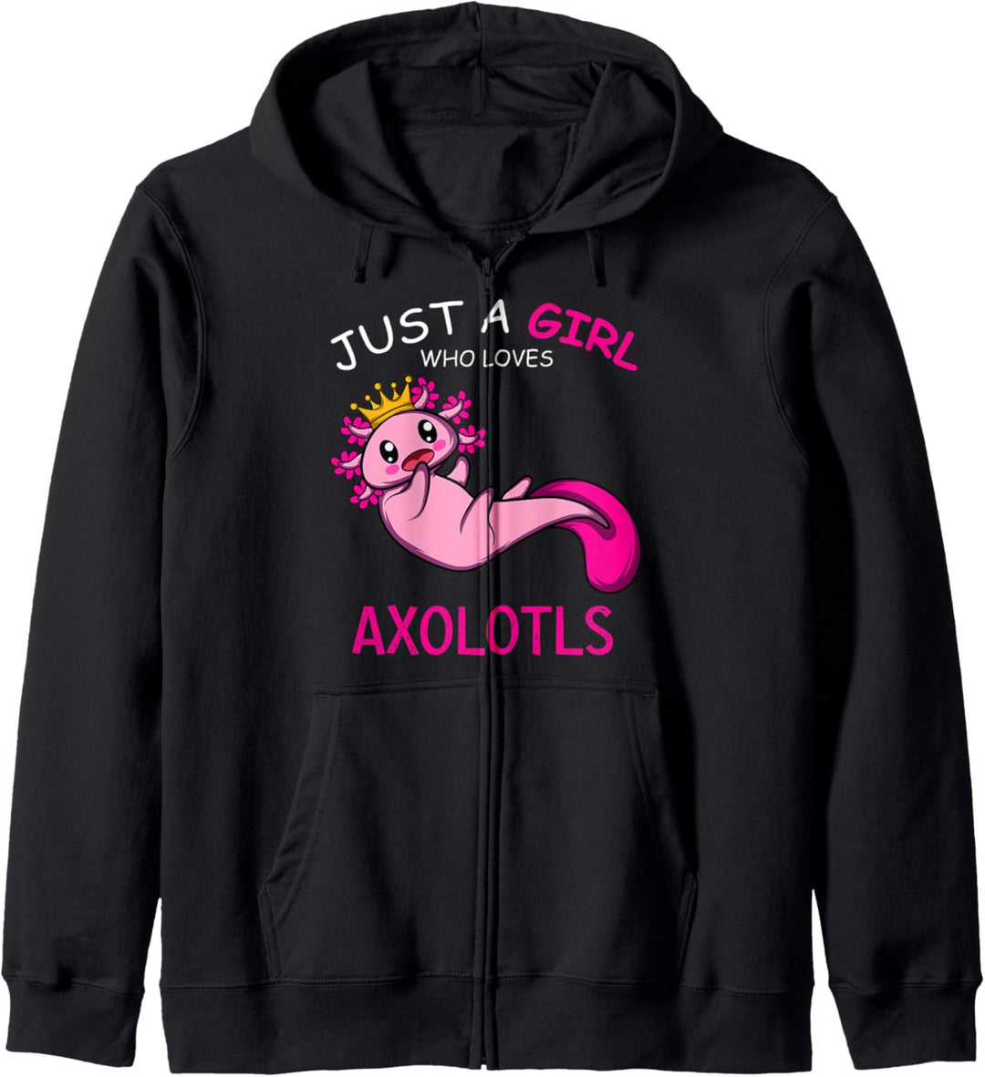 Mädchen Axolotl. Kapuzenjacke