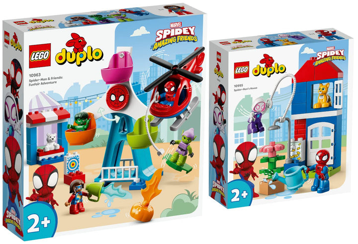 Lego Duplo 2er Set:10995 Spider-Mans Haus & 10963 Spider-Man & Friends: Jahrmarktabenteuer