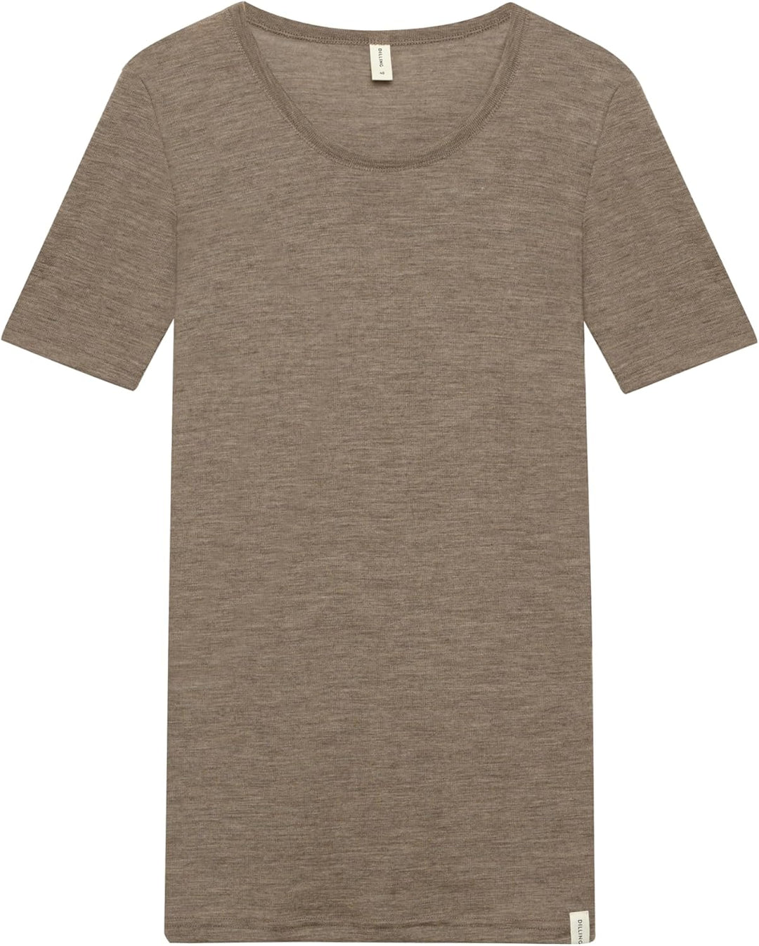 Dilling Damen T-Shirt aus Merinowolle 34 Braun Meliert, 34 Braun Meliert
