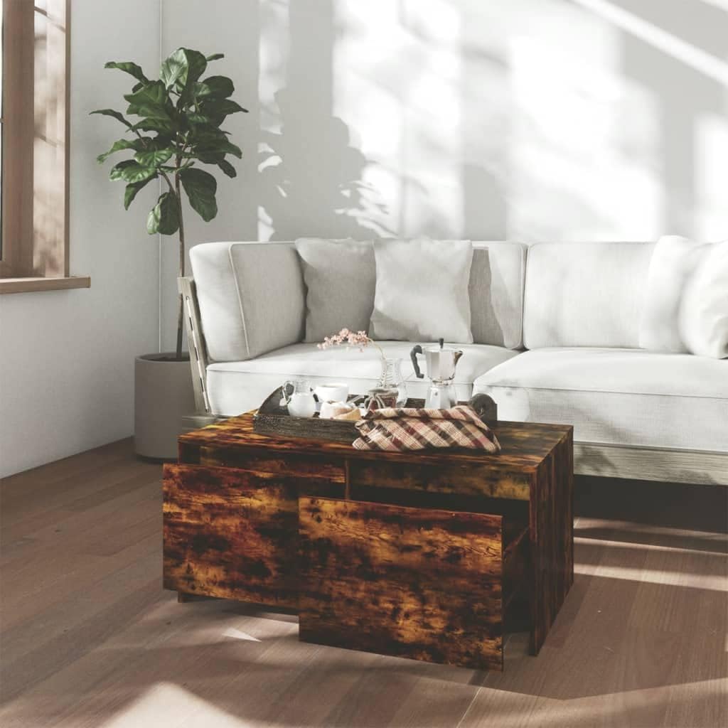 FIRBNUS Beistelltisch Couch 90x50x41,5 cm Wohnzimmertisch Holz Sofa Tisch Modern Stilvollen Kleiner