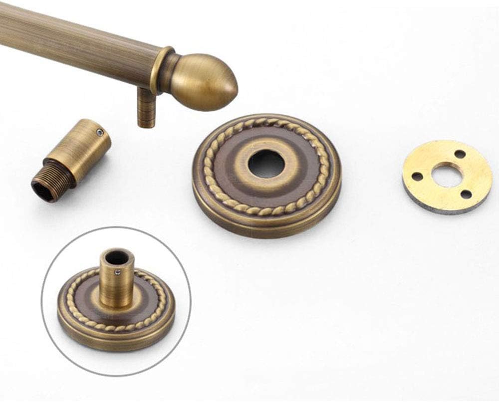 HomeLava Duscharmatur Wandmontage Einhand mit Handbrause in Antik Messing Mit Duschstange, Mit Dusch