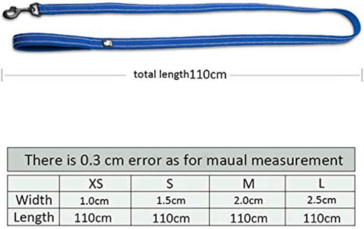 WINHYEPET Dog Leash Nylon Reflective Comfortable Handle Lead Puppy Training Walking Rope Easy Contro