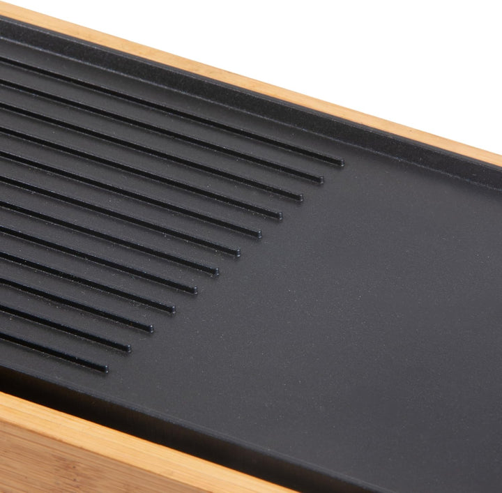 DOMO DO9270G Teppanyaki Grill Plate Bamboo Style - ‘Just Us’ Electric Plancha - Bambusholz - Beschic