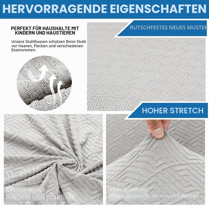 XINEAGE Stuhlhussen 4er Set, Stretch Stuhlhussen für Esszimmerstühle, Universale Stuhlhussen Waschba