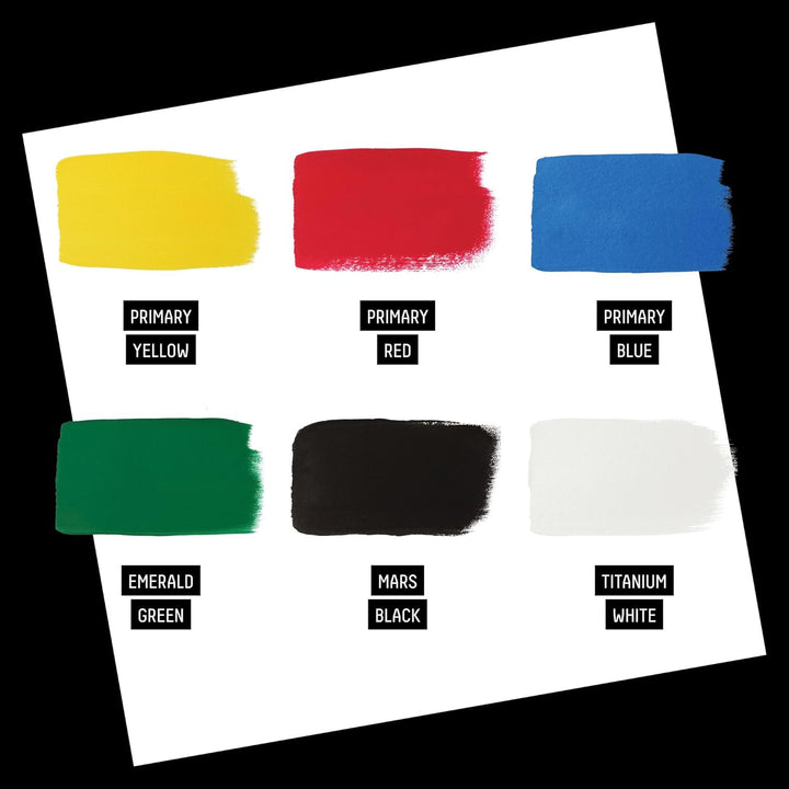 Liquitex 3699323 Proffessional Acrylic Gouache, Primärfarben, Set 6 Flaschen a 59ml 59 ml (6er Pack)
