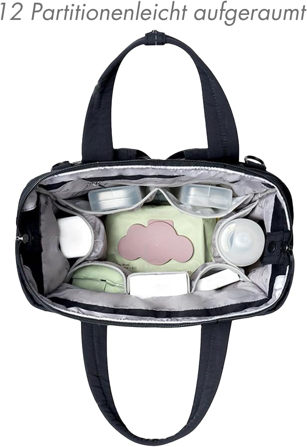 ROYALFAIR Baby Wickelrucksack Wickeltasche Rucksack mit tragbarer Wickelauflage, Babytasche Multifun