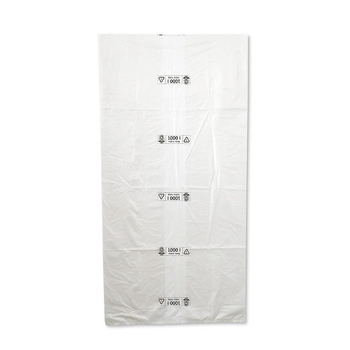 inapa Müllsack/Abfallsack Triline Öko: 1000l, transparent – ✓reissfest ✓belastbar ✓100% recyclingfäh