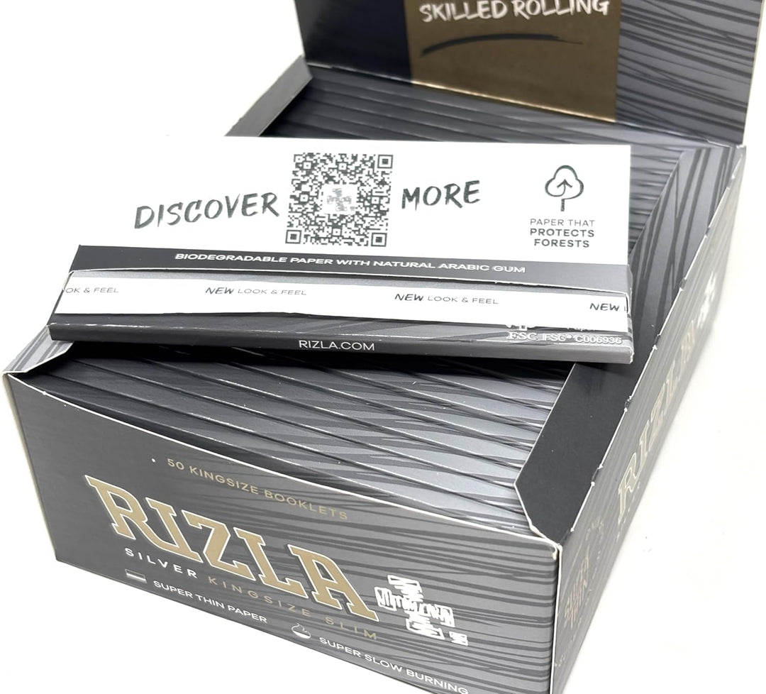 RIZLA CARTINE KING SIZE SLIM SILVER - 50 LIBRETTI 1 Neu und original verpackt, 1 Neu und original ve