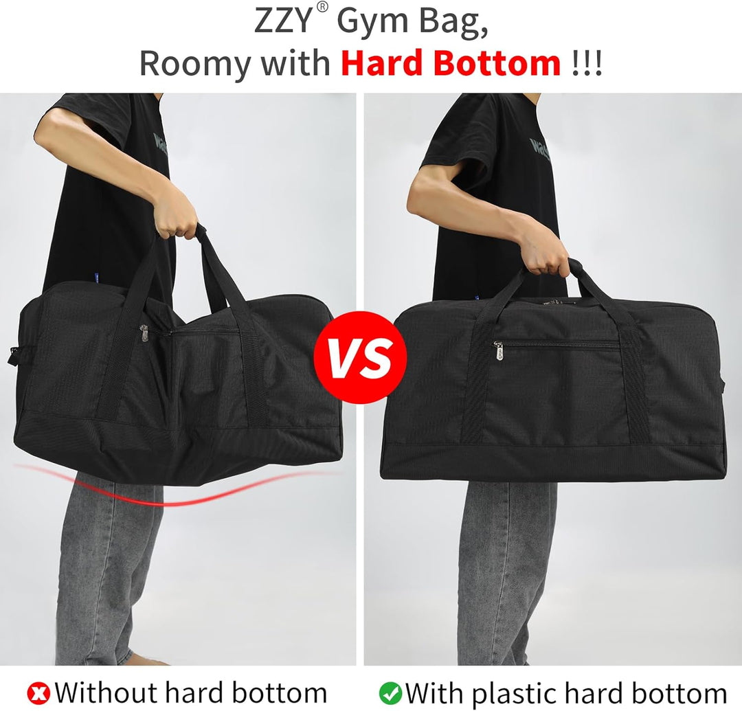 ZZY 55L Sporttasche Herren Gym Sport Tasche - 25 Zoll Reisetasche Duffle Bag mit Hartboden für Woche