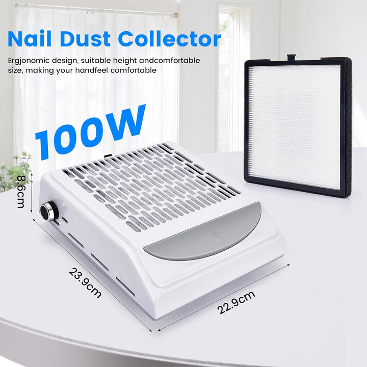 Nagel Staubabsauger,100W Leistungsstarker Nagelsauger mit Filter,Leiser Nagel Staubabsaugung Mit usb