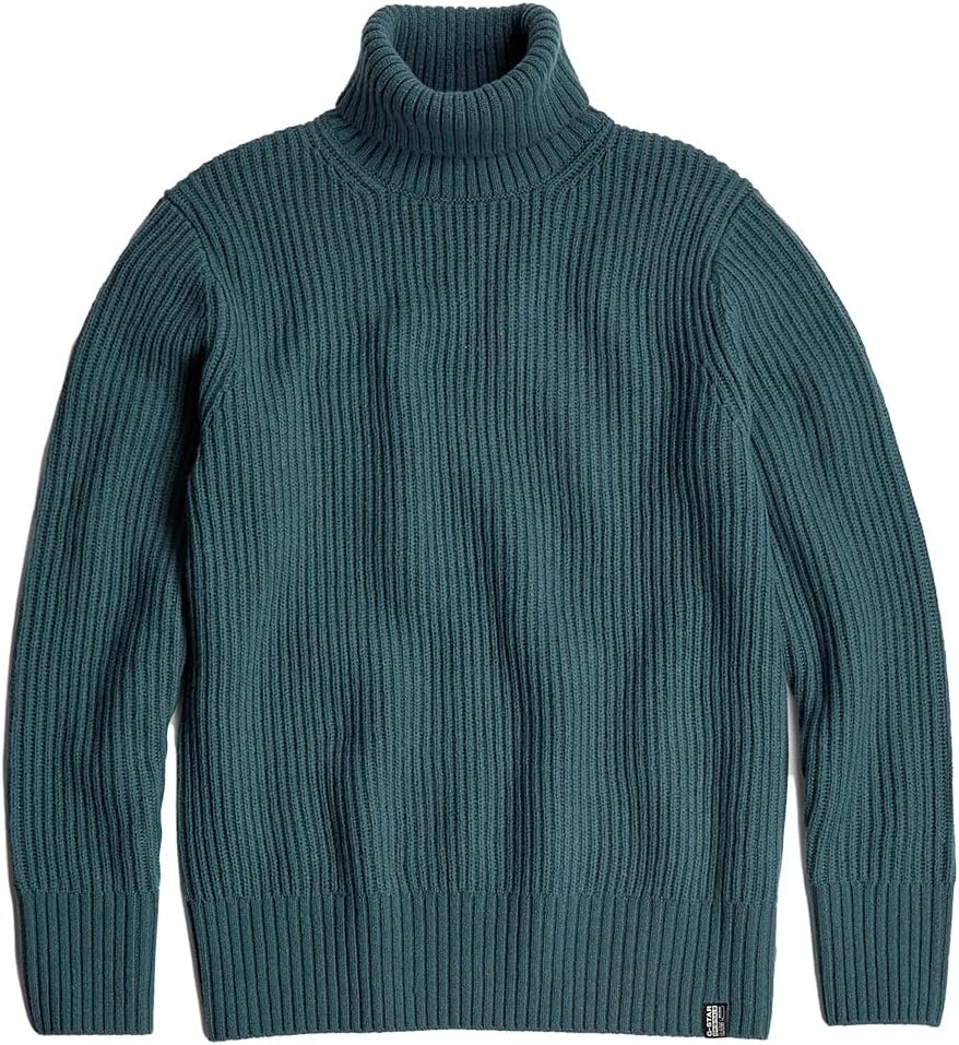 G-STAR Herren Essential Turtle Knitted Pullover Knits, Grau (Axis D23732-d447-5781)