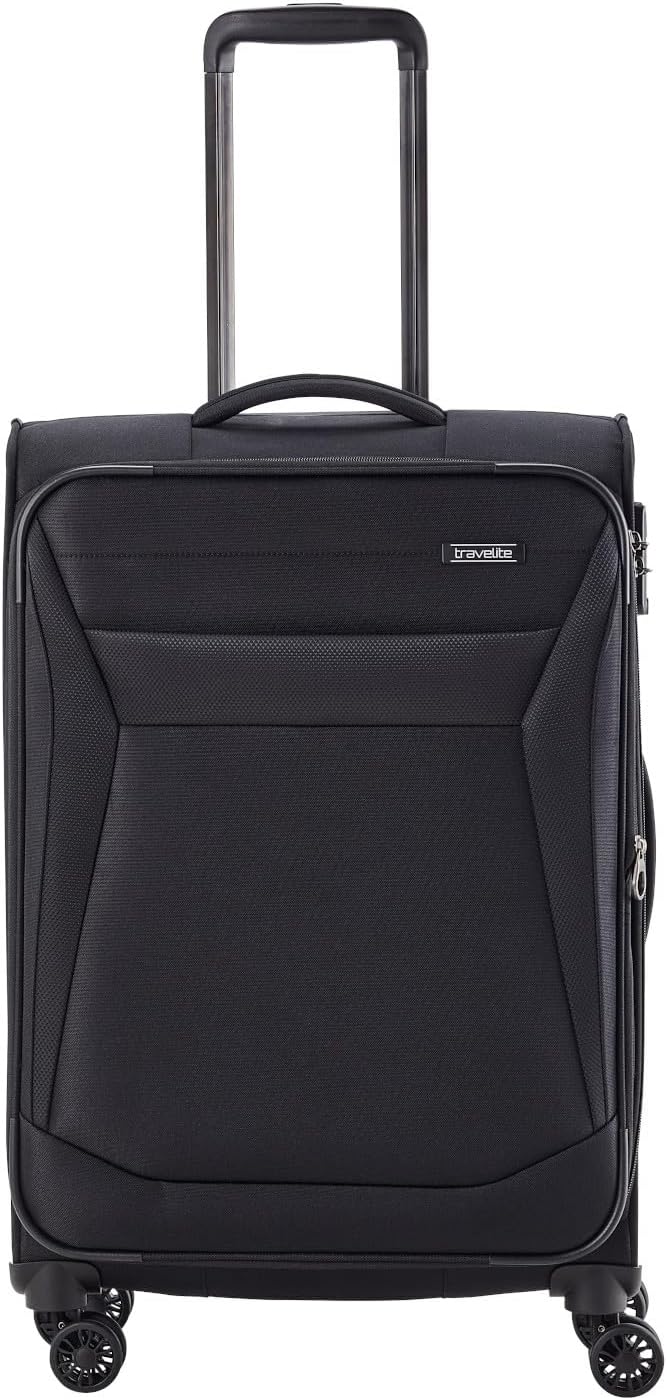 Travelite CHIOS Kofferset mit 4 Rollen Gr. L/M (inkl. Reisetasche + Beautycase) Schwarz, Schwarz