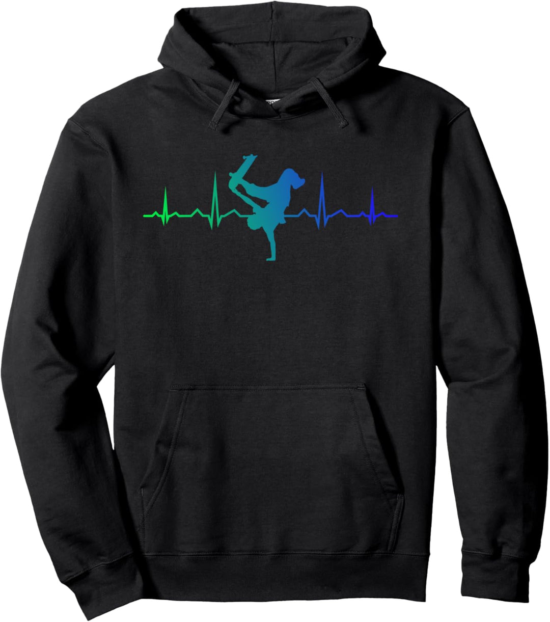 Herzschlag Skateboard Skateboarden Skater Herren Jungs Pullover Hoodie