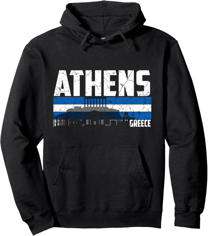 Mein Athen Skyline Heimat Stadt Souvenir Pullover Hoodie