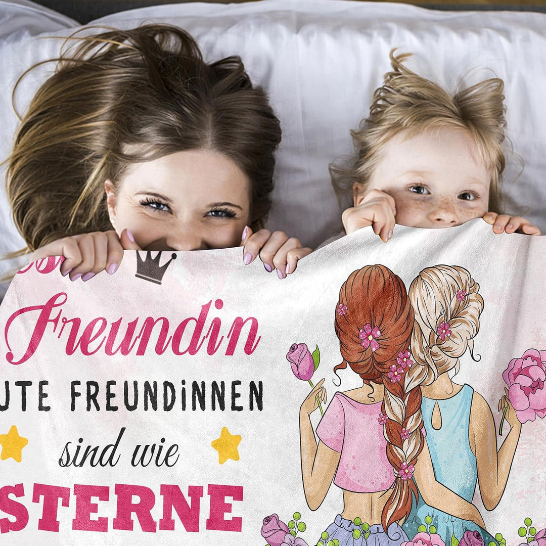 PQCXXA Geschenke für Freundin Kuscheldecke, Flanell Decke Geschenk Ideen Frauen Freundin Geburtstag