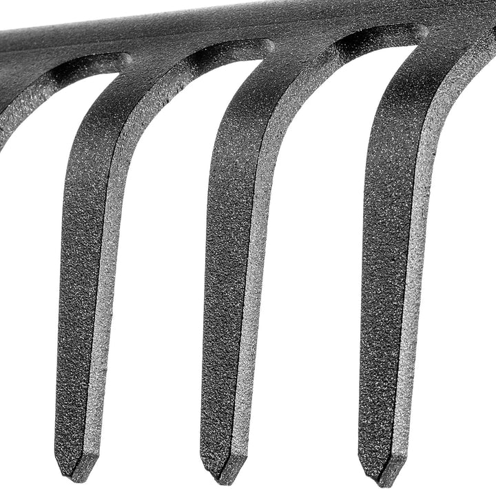 KADAX Gartenharke ohne Stiel, Gartenrechen aus Stahl, Rasenrechen für Gartenpflege, Robuste Rasenhar