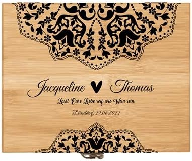 Maverton Weinöffner-Set personalisiert Weinset Sommelier Set - Geschenkbox Holzbox + 8er Weinzubehör