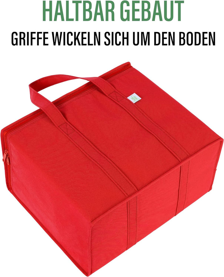 VENO 2-er Pack isolierte, wiederverwendbare Kühltasche, Einkaufstaschen, gross, robuste Griffe, Dopp