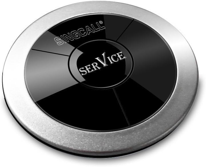 SINGCALL Rufsystem von Küche, 360°Rund umwasserdicht,Piepser mit Einem Knopf (APE310), es könnte Nic