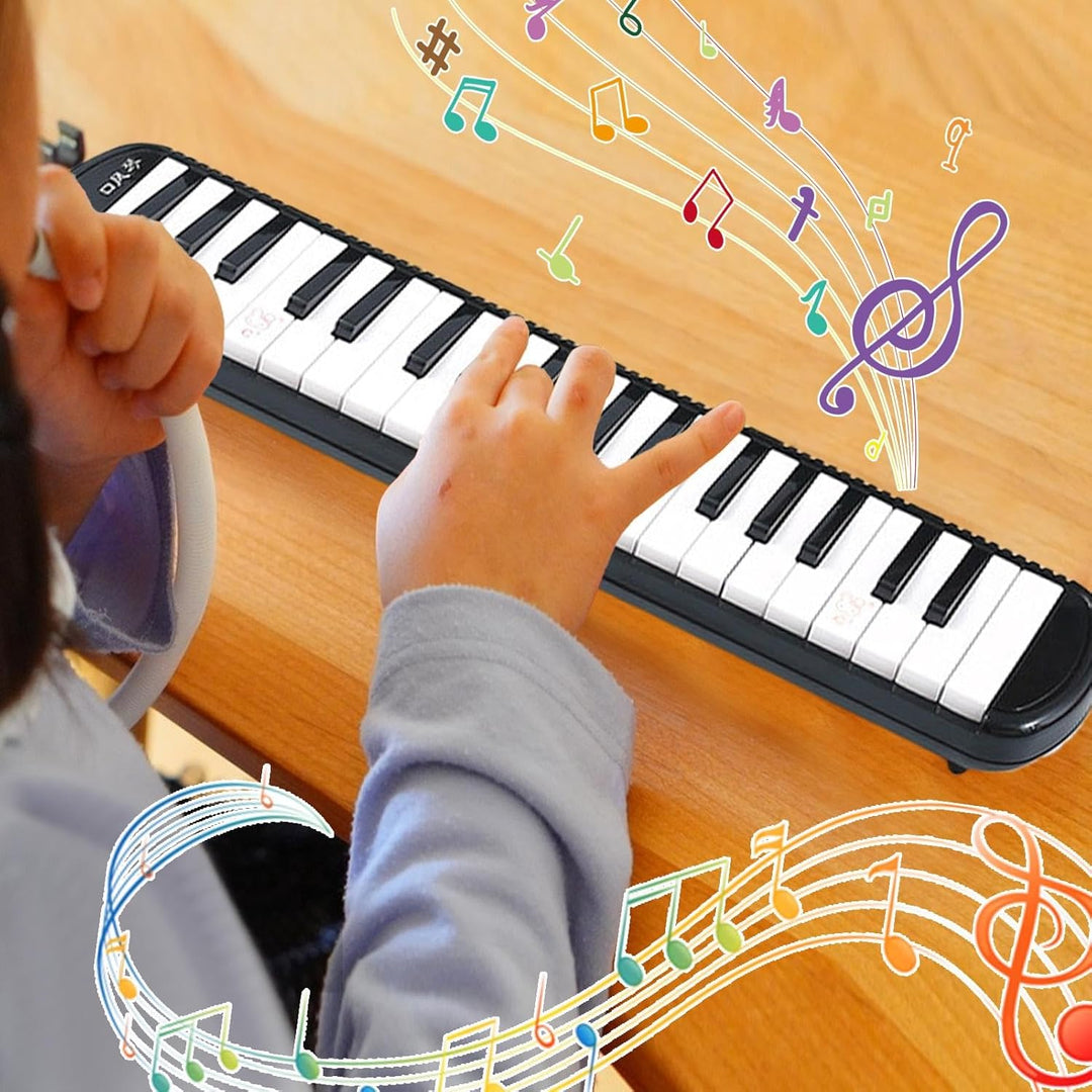 Melodica 32 Tasten | Melodica Instrument mit 2 Mundstücken | 32 Tasten Keyboard Harmonium Instrument