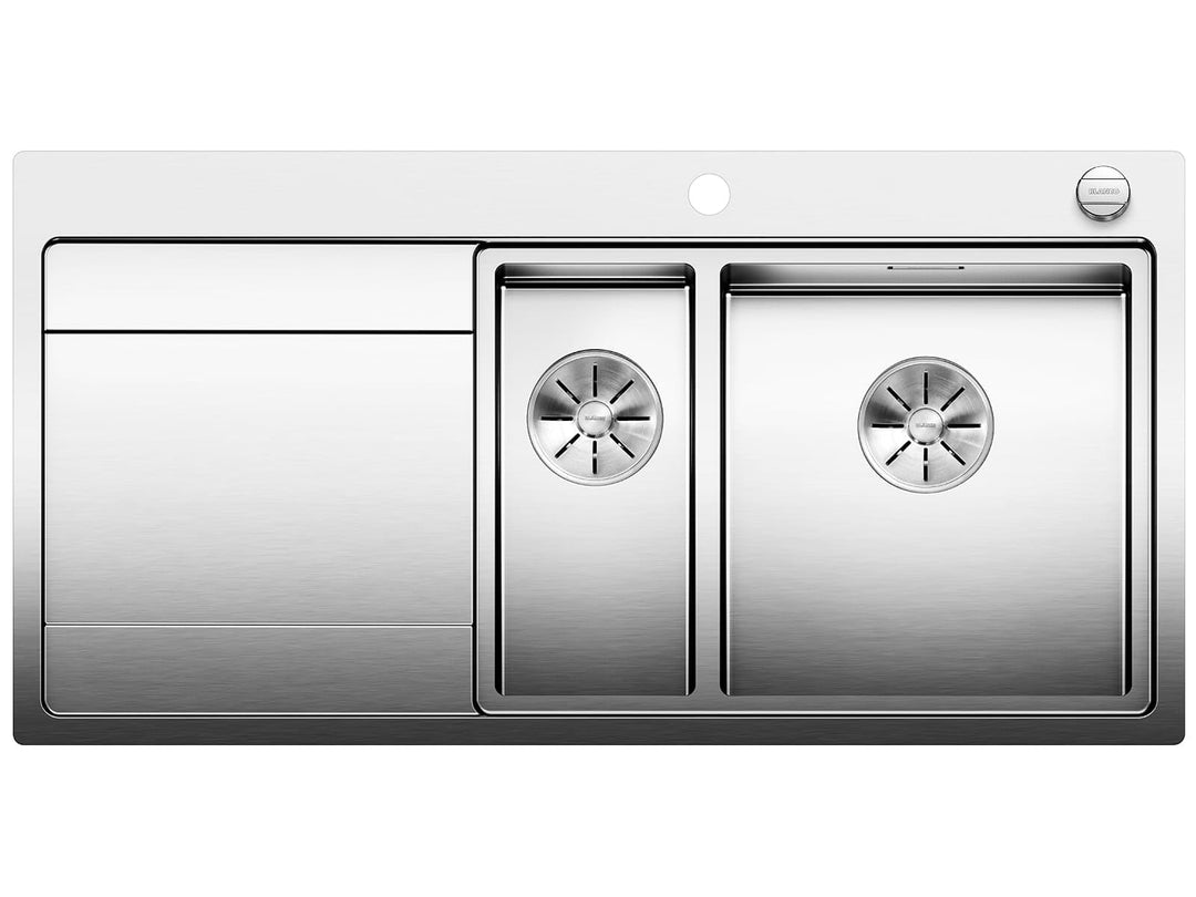 BLANCO DIVON II 6 S-IF | Edelstahl | Einbauart: Einbau von Oben & Flächenbündig | Hauptbecken rechts