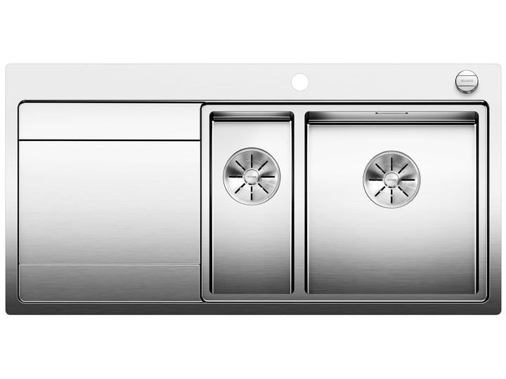 BLANCO DIVON II 6 S-IF | Edelstahl | Einbauart: Einbau von Oben & Flächenbündig | Hauptbecken rechts