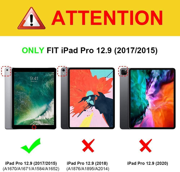Fintie Hülle für iPad Pro 12.9 Zoll (2. und 1. Generation, Modell 2017 und 2015) - 360 Grad Rotieren