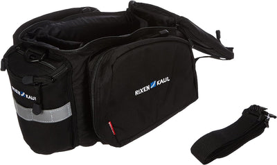 KLICKFix Unisex-Adult Rackpack 2 Plus Uniklip Gepäckträger Tasche, Schwarz, One Size, Schwarz