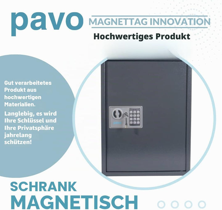 Pavo 8013876 HS Kabinett Magnetags, Metall, Dunkelgrau, Gross