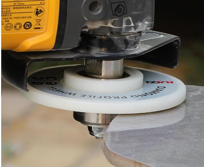 Diamant-Handprofiler/Fräser, weisse Nylonabdeckung für Granit-Arbeitsplatten, volle Bullnose (B10),