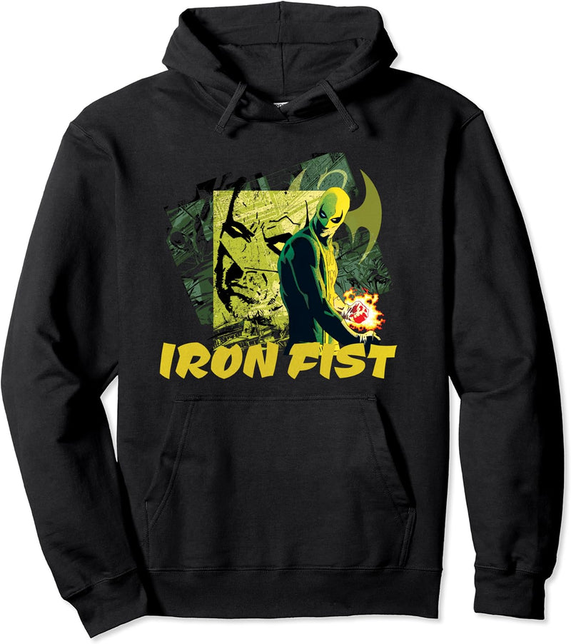 Marvel Iron Fist Comic Panel Collage Pullover Hoodie