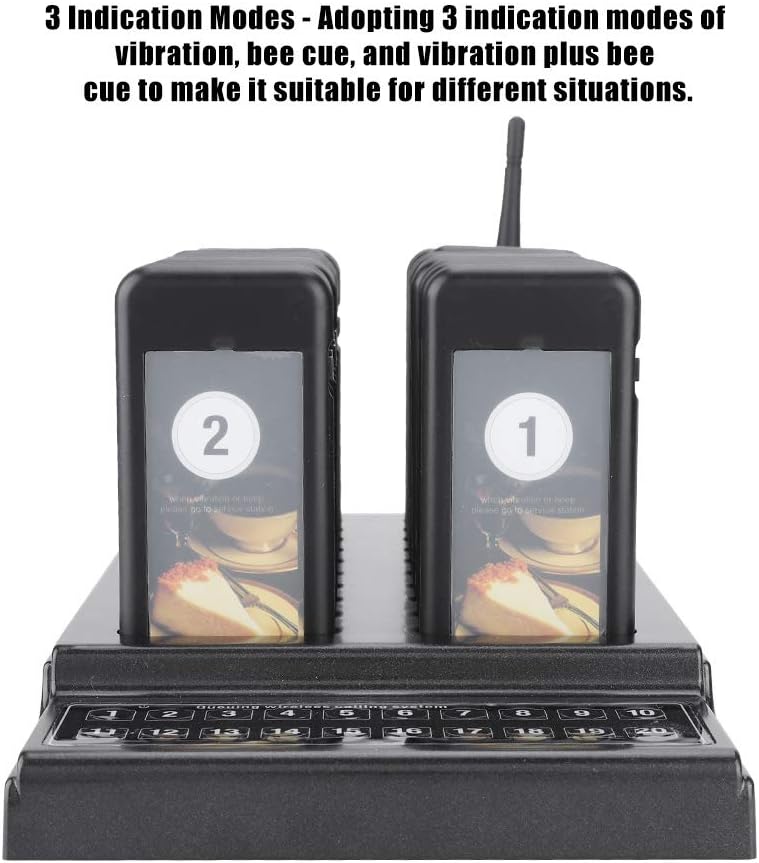 Sharainn Pager System Restaurant, Drahtloses Pager System 20-Kanal 433,92 MHz Wireless Gästerufsyste