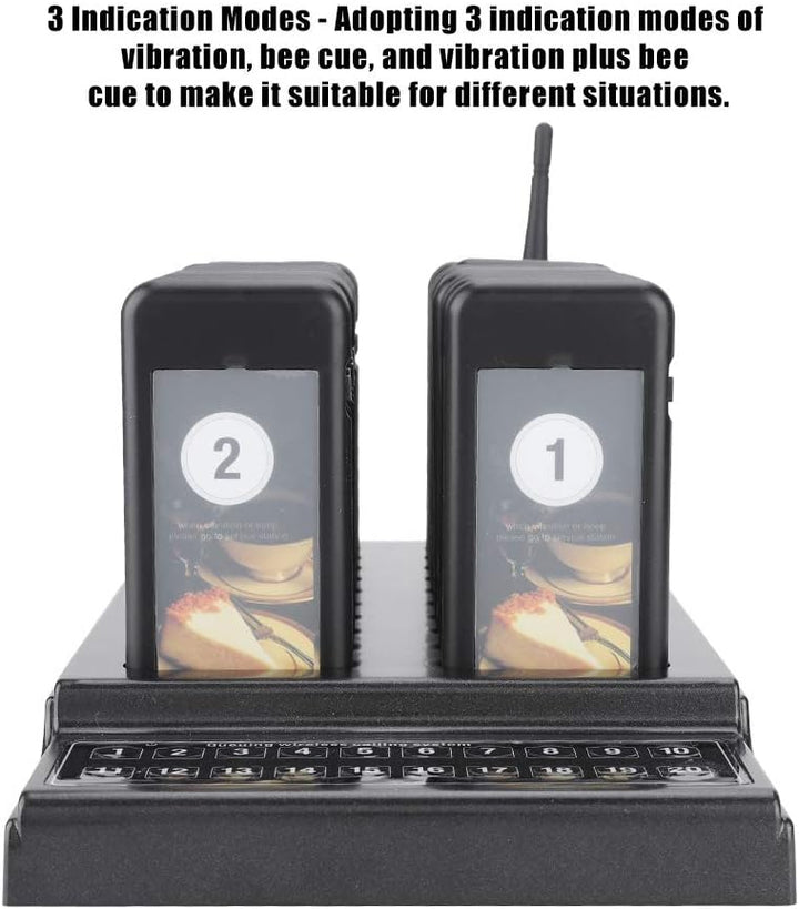 Sharainn Pager System Restaurant, Drahtloses Pager System 20-Kanal 433,92 MHz Wireless Gästerufsyste