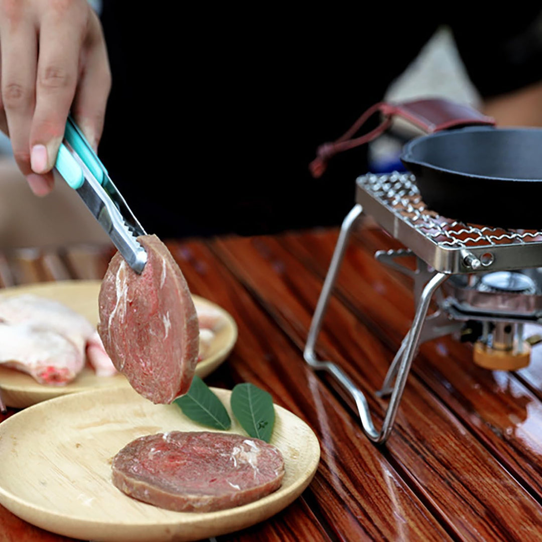 Grillrost Broiler Tragbarer Klappbarer Grill - 1 Stück, Silber, Edelstahl Kochfeldhalterung, Dampfga