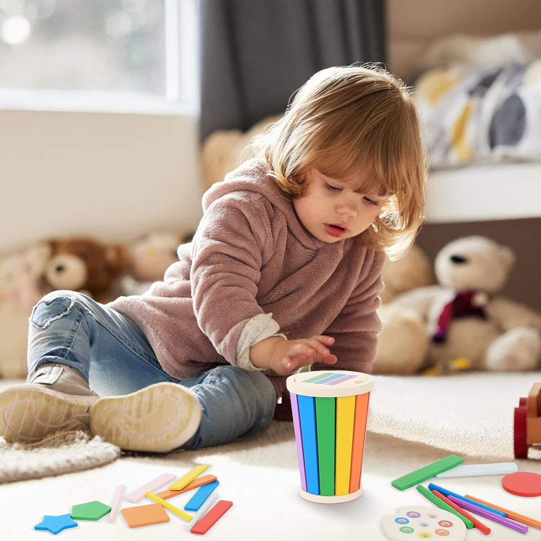 Baeroly Kinder Montessori Spielzeug Holz Farbe Form Sortierspielzeug, geeignet für Kinder 12 bis 36