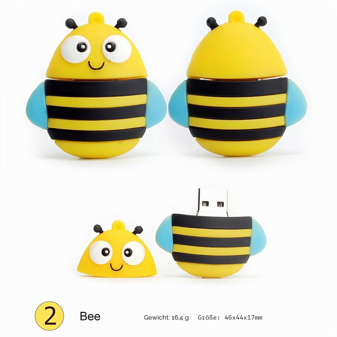 LEIZHAN 16GB*5 USB-Stick Hochgeschwindigkeits-Silikon Memory Stick Cartoon Speicherstick Flash-Speic