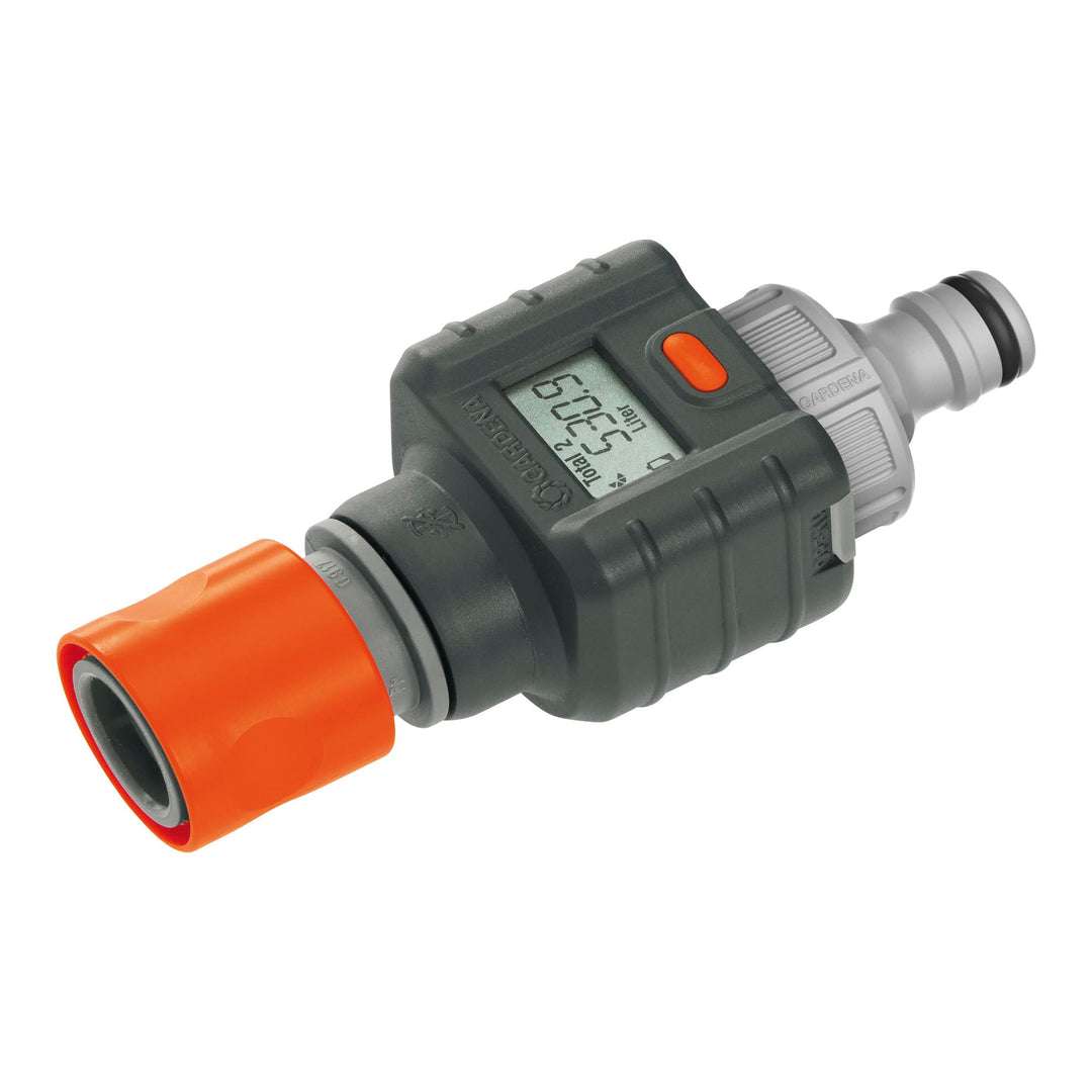 GARDENA Water Smart Flow Meter: Praktischer Wasserzähler zur Überwachung des Wasserverbrauchs mit üb