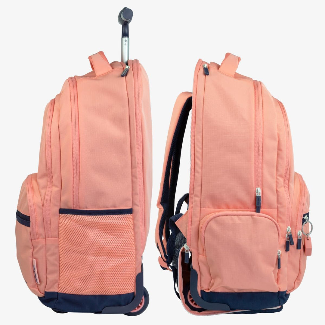 Rucksack mit Rollen, 6 Reissverschlüssen (25L), Serie 1918, Rosa MILAN ®625601SNCP