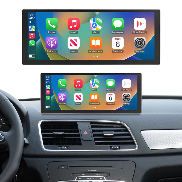 Autoradio 10,25 Zoll Touchscreen mit kabellosem Carplay &amp; Android Auto für 2013–2018 Audi Q3 mit 3G
