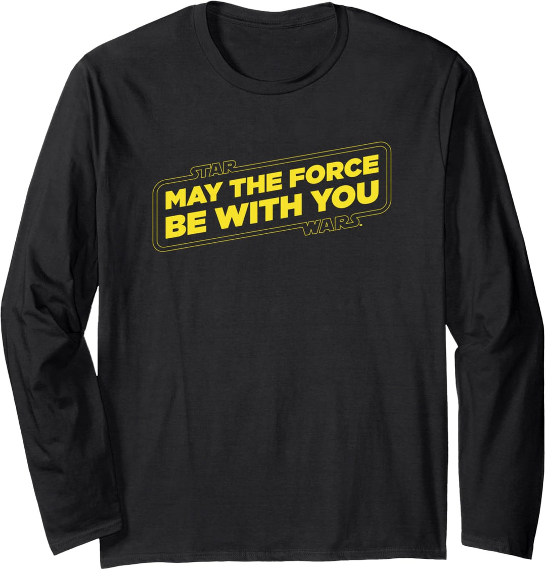 Star Wars Force Slogan Yellow Langarmshirt