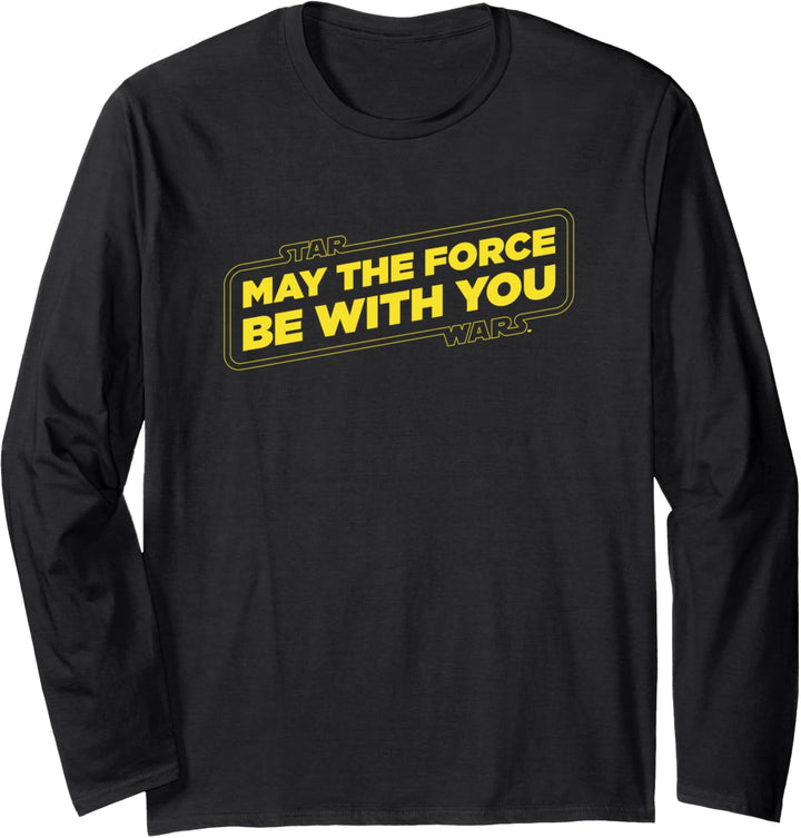 Star Wars Force Slogan Yellow Langarmshirt