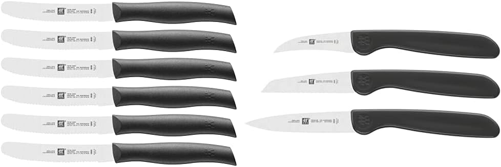 ZWILLING Messer-Set, 6-tlg., Frühstücksmesser, Klingenlänge: 12 cm, Rostfreier Spezialstahl/Kunststo