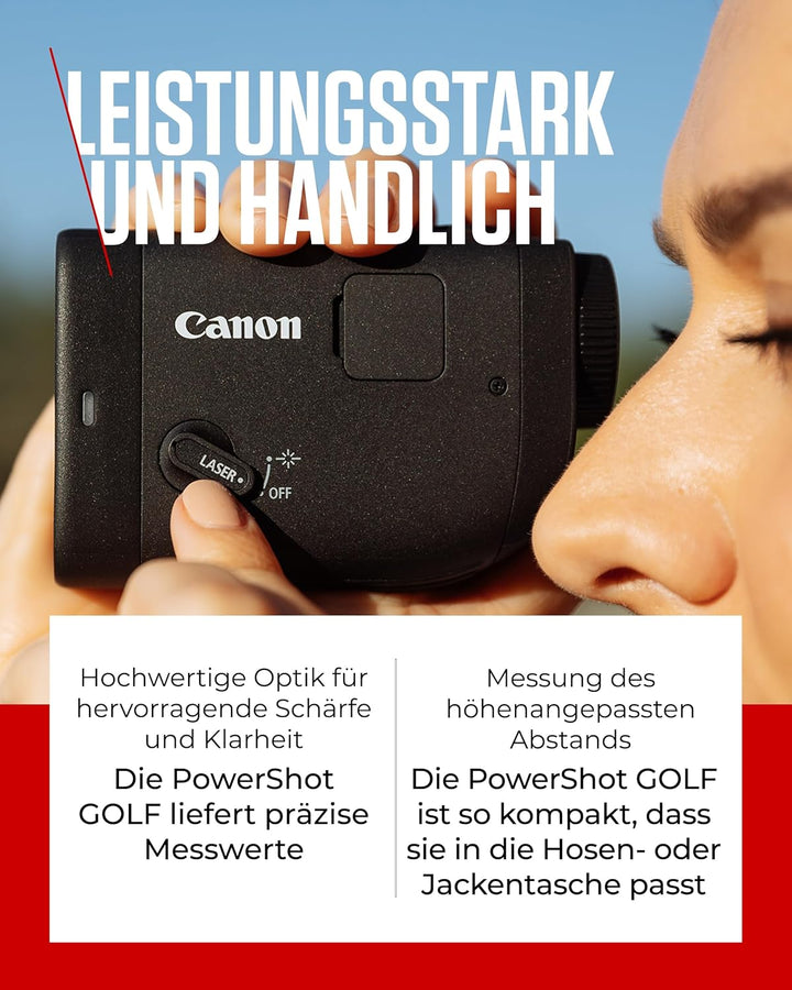 Canon PowerShot Golf-Entfernungsmesser - Rangefinder mit Flag-Lock & Slope Modus an/aus (12x Digital