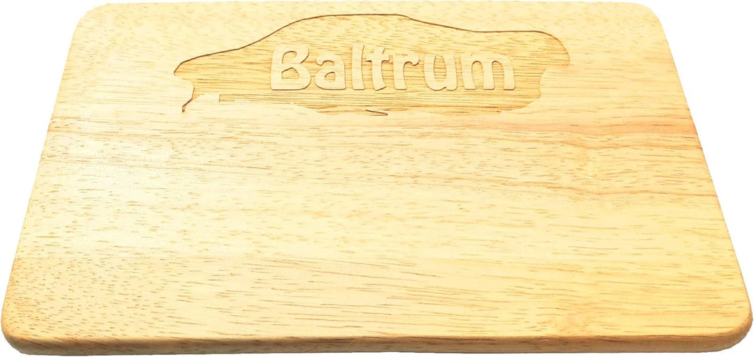 Frühstücksbrett Baltrum Gravur Nordseeinsel Holz