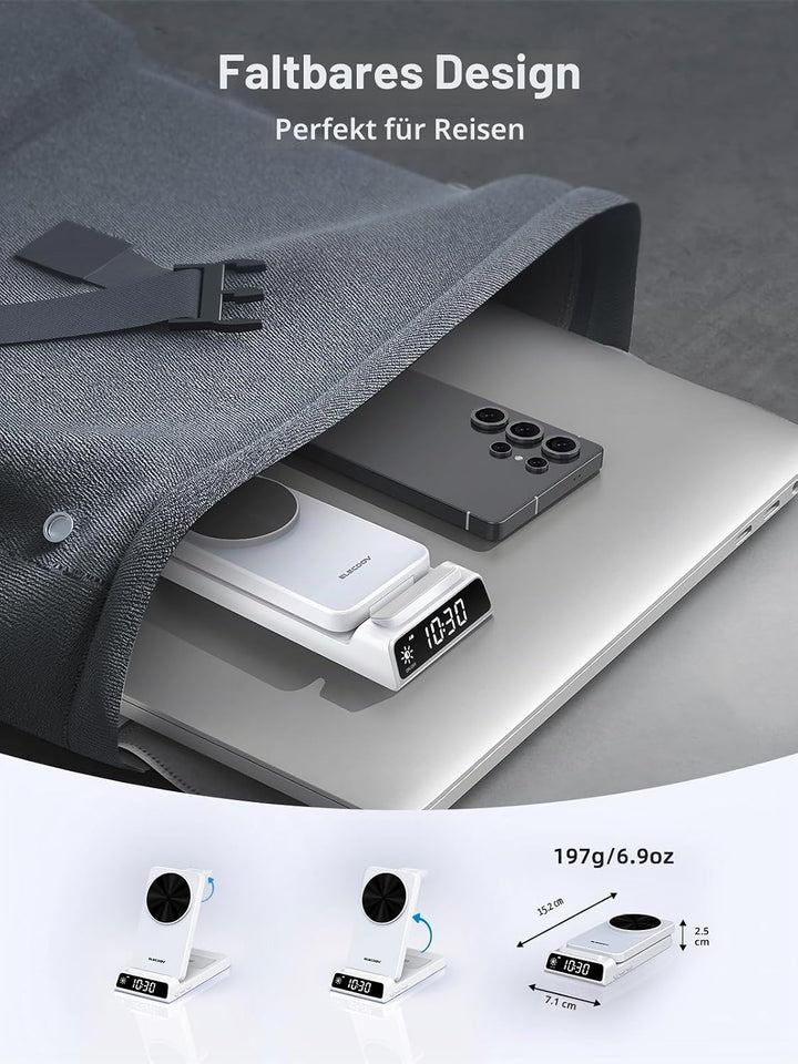 Magnetisches Kabelloses Ladegerät für Samsung, 3 in 1 Mag Safe Ladestation für Samsung Galaxy Z Fold