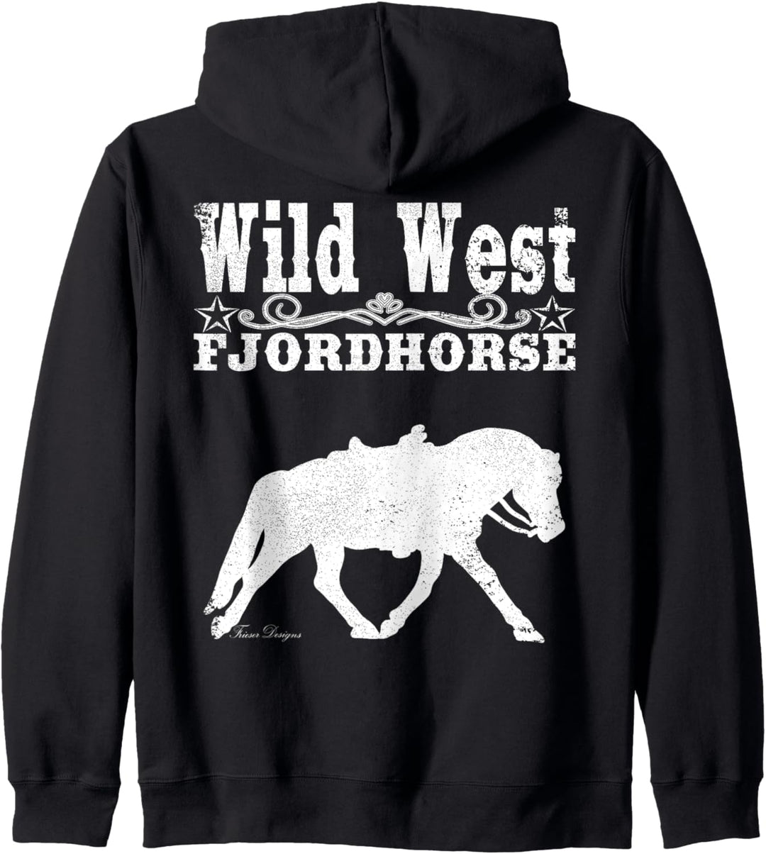 Wild West Fjordpferd für Cowboy Westernreiter mit Fjord Kapuzenjacke