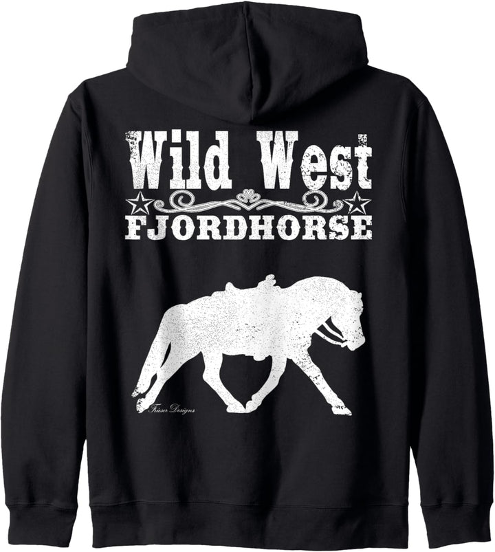 Wild West Fjordpferd für Cowboy Westernreiter mit Fjord Kapuzenjacke