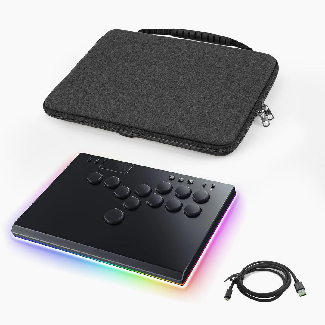 Geekria Hartschalen-Reise-Tragetasche, kompatibel mit Razer Kitsune / 8BitDo All-Tasten-Arcade-Contr