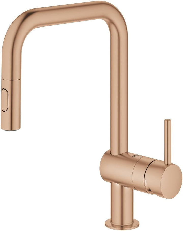 Grohe Spültisch-Einhebelmischer Minta warm ss g, herausz. Dual-Brause, U-Ausl.